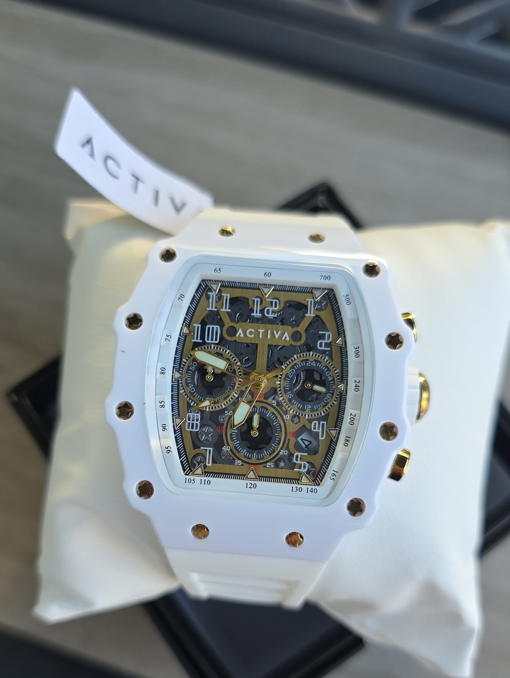 155 Activa by Invicta White and Gold Men’s Chronograph Watch